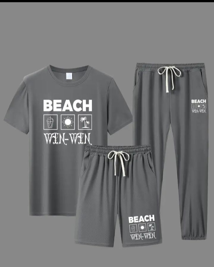 BEACH Mens 3-piece Casual Sportswear Set