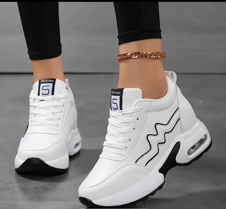 Womens High-Top Sneakers with Thick Sole _thumbnail_0